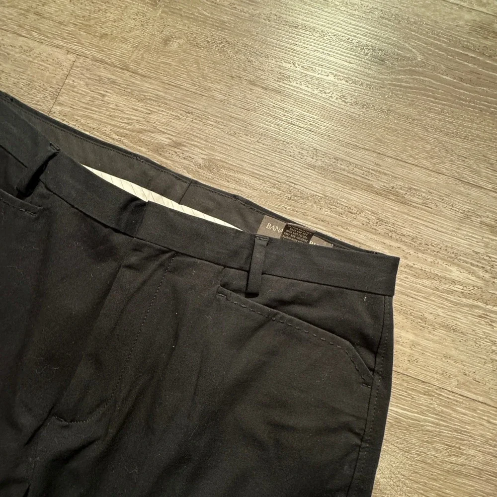 Banana Republic Pants Mens 32 Black Cotton Dress Chinos Business Work 33x29